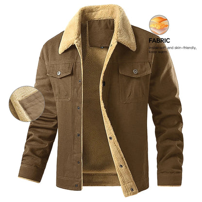Men's Jackets Winter Warm Waterproof Fleece Lined High Quality Multi-color Coat Ohberri