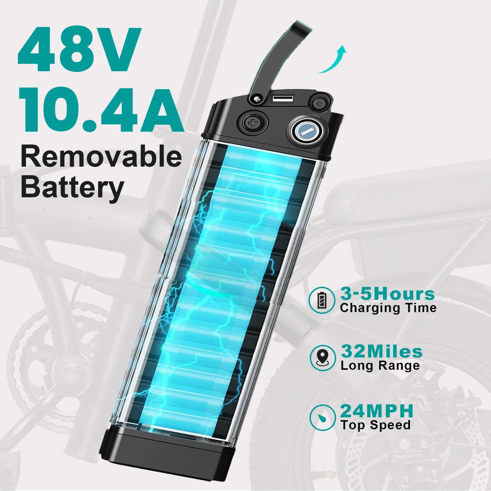 14-inch electric bike 500W motor 20-mile maximum range - Ohberri