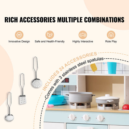 Kitchen Play Set Simulated Cooking Food Tableware - Ohberri