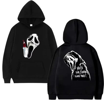 Double-sided Printed Ghost Face Hoodie Ohberri