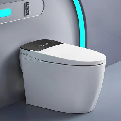Smart Toilet with Auto Open & Close Lid and Seat,Warm Water and Dry,Heated Seat,Foot Sensor Ohberri
