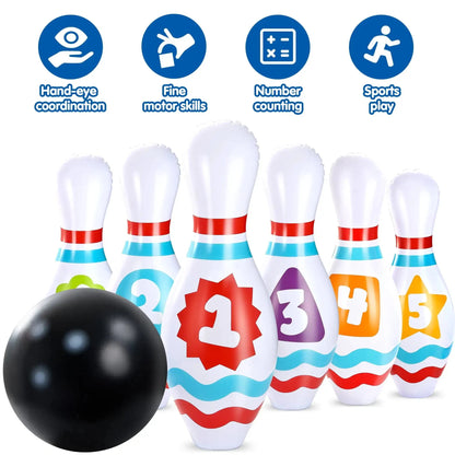 Giant Inflatable Bowling Set for Kids Ohberri