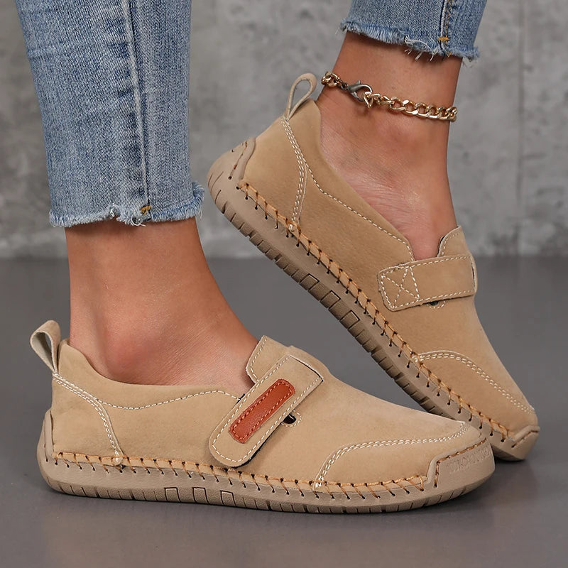 Casual Comfortable Slip on Loafers Women Leather Shoes Ohberri