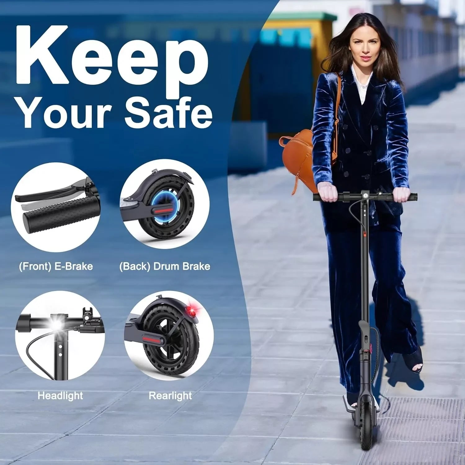 350W 19mph APP Smart Control Scooter 8.5inch tire 16miles Max Range Ohberri