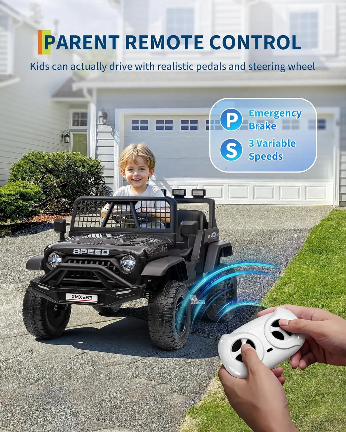 Electric Car for Kids Ride On with Remote Control Ohberri
