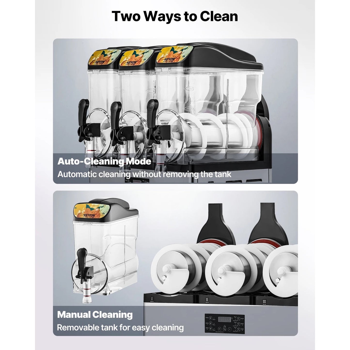 15L Commercial Frozen Drink Maker Triple Tank Slushy Machine Ohberri