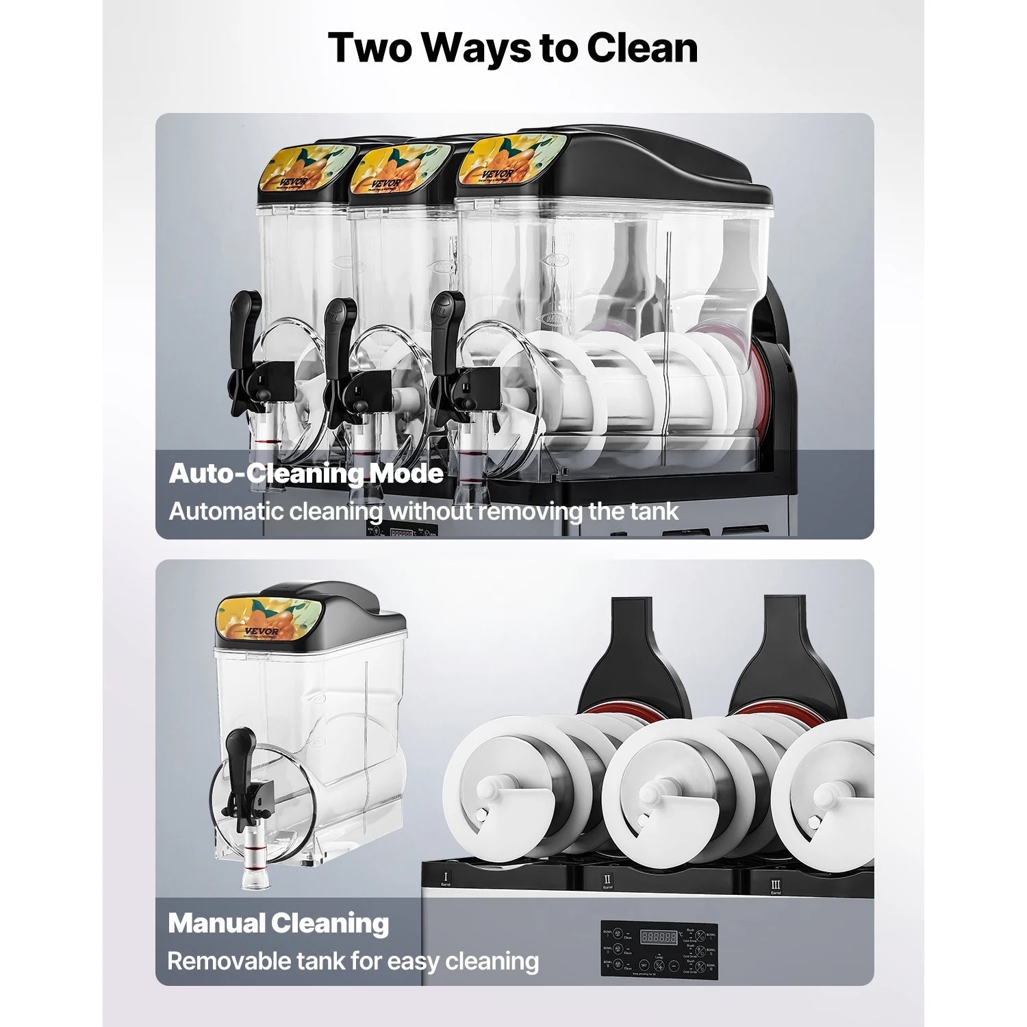 15L Commercial Frozen Drink Maker Triple Tank Slushy Machine Ohberri