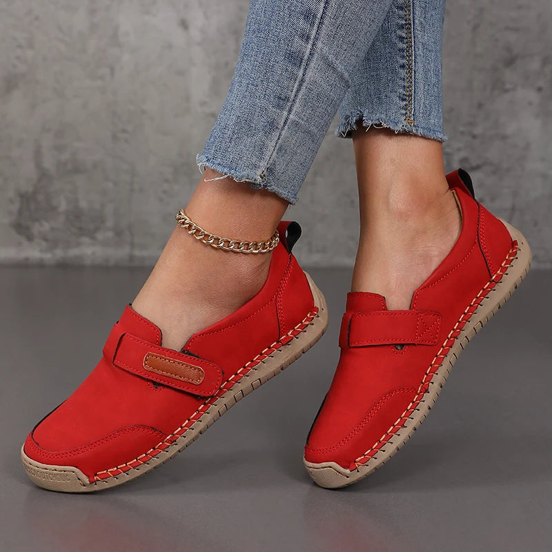 Casual Comfortable Slip on Loafers Women Leather Shoes Ohberri