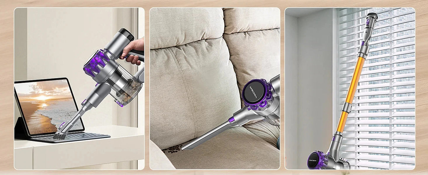 Cordless Vacuum Cleaner 55Mins Running Time with Touchscreen Ohberri