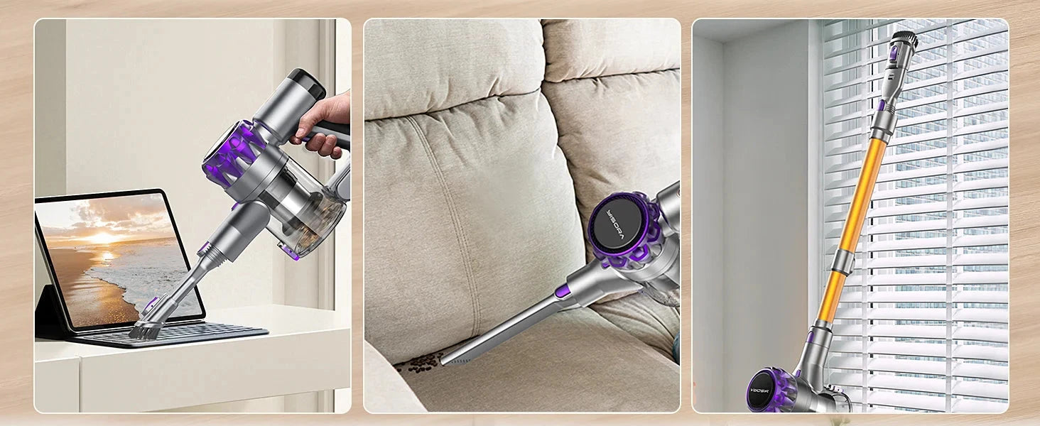 Cordless Vacuum Cleaner 55Mins Running Time with Touchscreen Ohberri