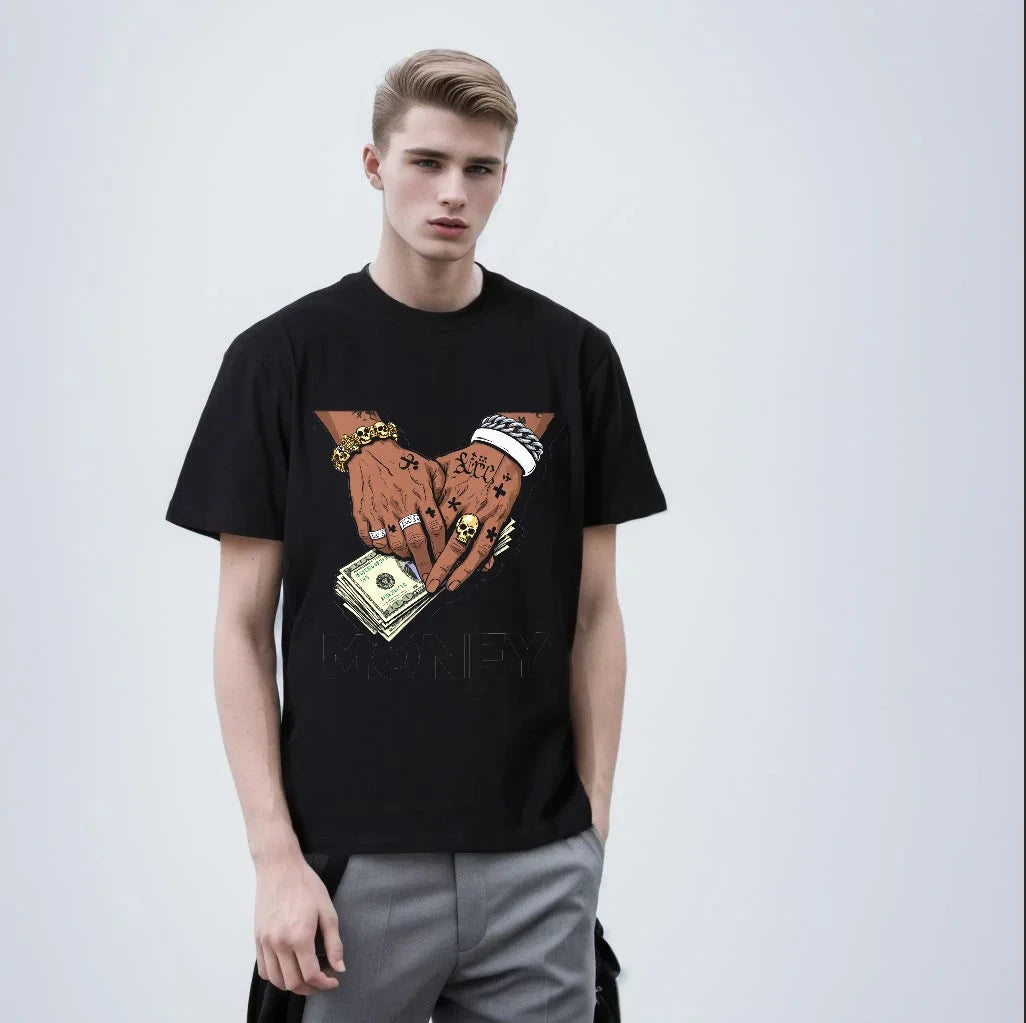 round neck cotton short sleeved T-shirt Ohberri