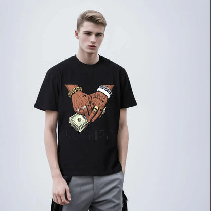 round neck cotton short sleeved T-shirt Ohberri