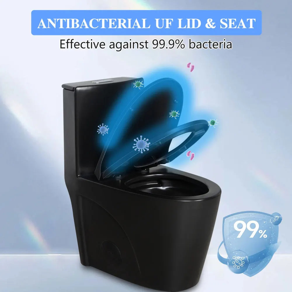 Dual-Flush, Water-Saving Elongated Ohberri