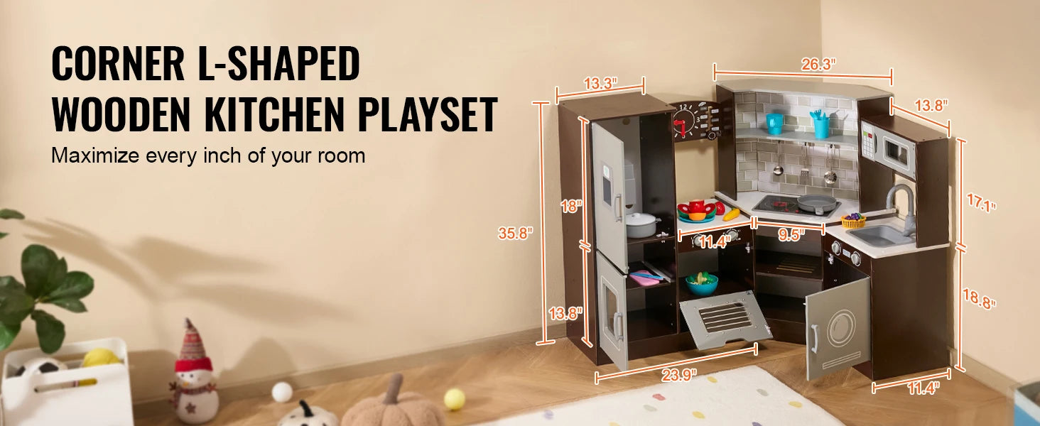 Play Kitchen Set Kitchenware Accessories with Ice Maker f - Ohberri