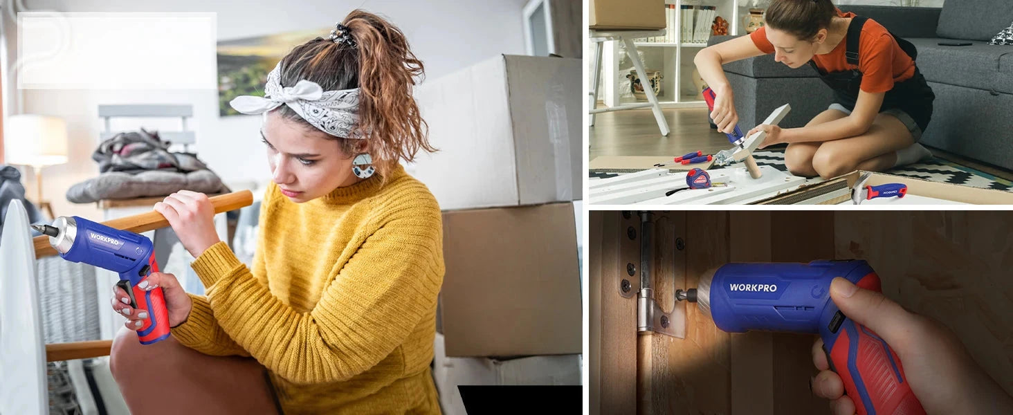 WORKPRO 3.7V Electric Screwdriver with 18pc Tool Kit Ohberri