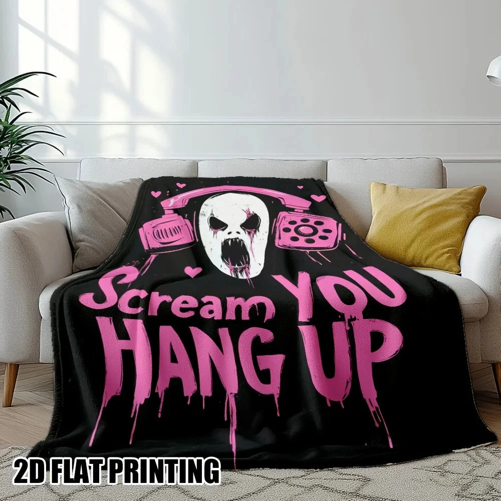 Ghostface Scream Movie Throw Blanket Ohberri