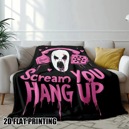Ghostface Scream Movie Throw Blanket Ohberri