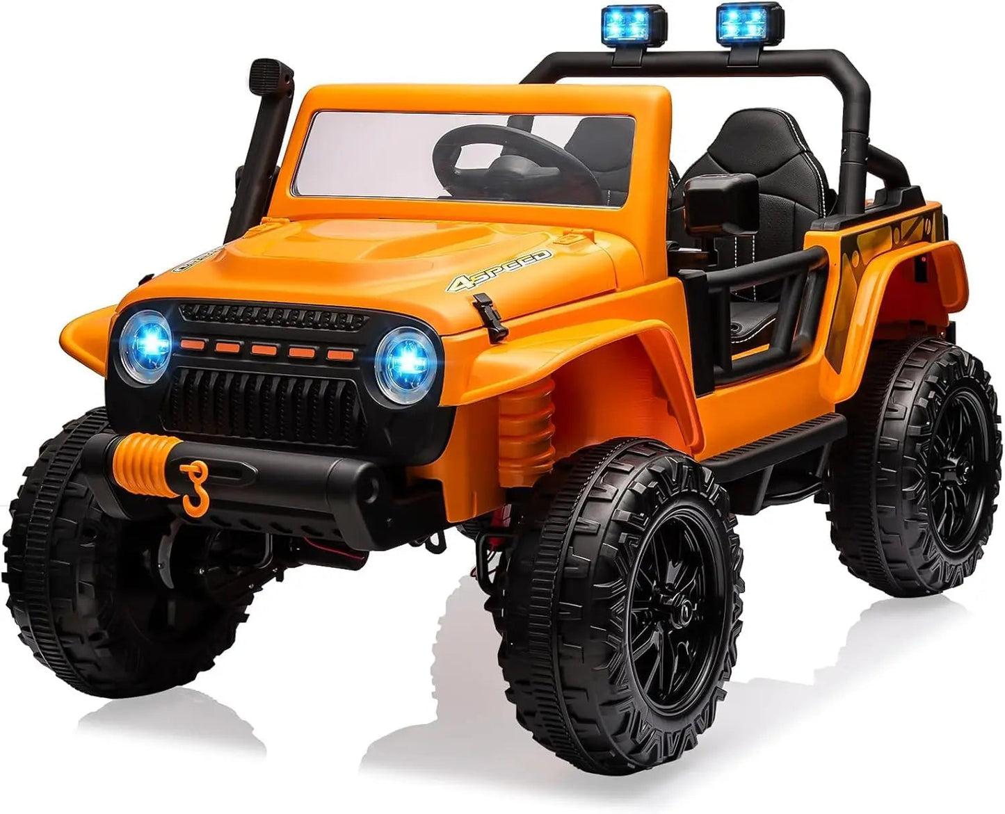 2 Seater Electric Truck with Remote Control 4.3 MPH Max Speed Bluetooth 4WDS Led Headlight & Music Ohberri