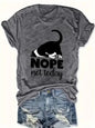 Cute Cat T-Shirt "Nope, Not Today" Ohberri
