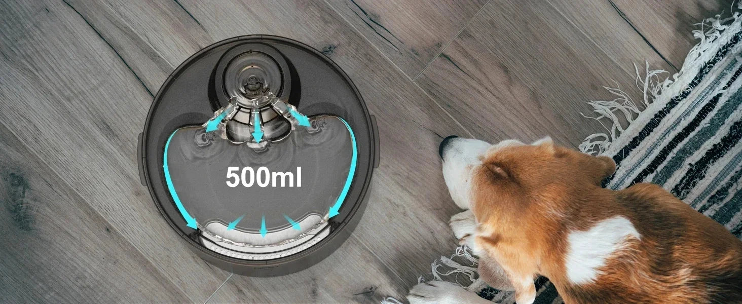 Fountain, 2 Gallon/270oz/8L Large Automatic Water Dispenser with Splatter Guard Ohberri