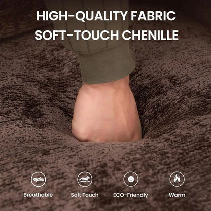 Sectional Sofa Fabric Couch 4 Seaters with 2 Ottomans - Ohberri