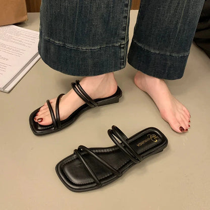 French-style thin-strap sandals Ohberri