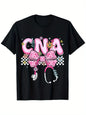 Certified Nursing Assistant CNA Bow Floral T-Shirt Ohberri
