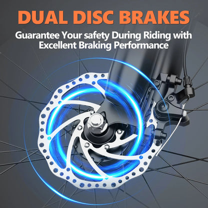 Electric Bike 20'' 1500W Up to 50 Miles 32MPH with 48V 20AH - Ohberri