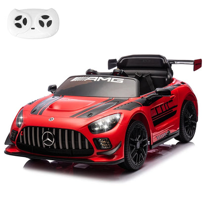 12V Licensed Mercedes-Benz GT3 Kids Ride on Car with Remote Control, Music - Ohberri