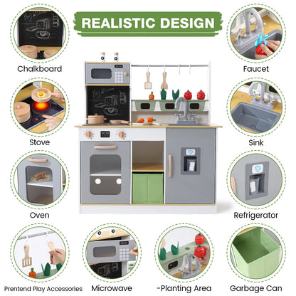 Children's Play Toys Simulated Kitchen Toys Wooden Vegetable Toys - Ohberri