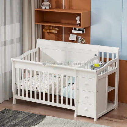 High-Quality Height Adjustable Baby Crib Bed - Ohberri