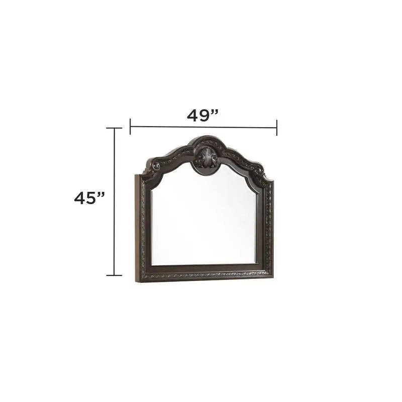 Traditional 4-Piece Queen Bedroom Set with Intricate Wood Carvings in Walnut Finish - Ohberri