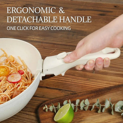 23Pcs Ceramic Cookware Set Non Stick Pots and Pans Set Non Toxic with Detachable Handle Ohberri