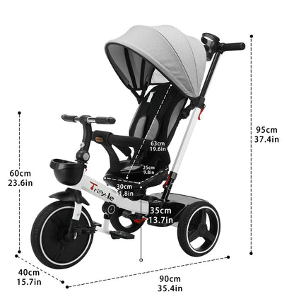 Tricycle Stroller Bike , 5-in-1, Adjustable Canopy, Sitting & Lying,Celerity - Ohberri