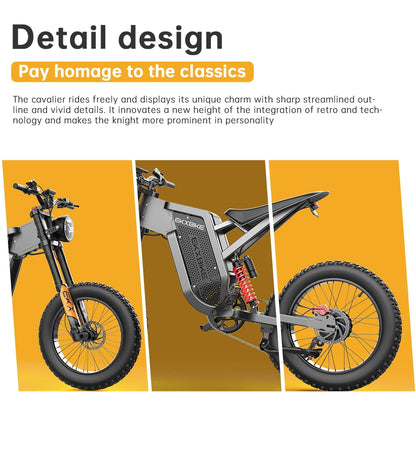 Electric Bike 2000W 48V35AH 55km/h 20“*4.0 Off Road Mountain Ebike - Ohberri