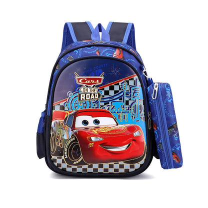 Disney Spiderman Unisex Backpacks Large Capacity Gilding Print Schoolbag For Children's Gifts With Pen Case - Ohberri