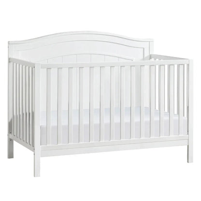 North Bay 4-in-1 Convertible Crib, Snow White, GREENGUARD Gold Certified, Wooden Crib Ohberri
