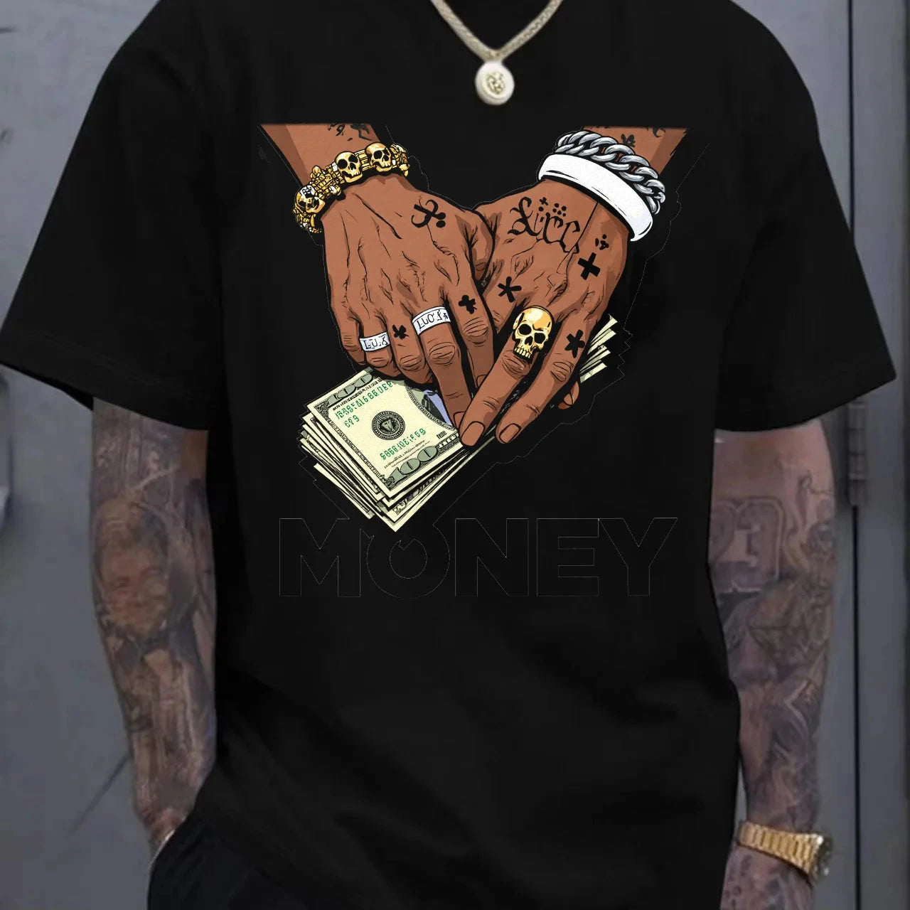 round neck cotton short sleeved T-shirt Ohberri