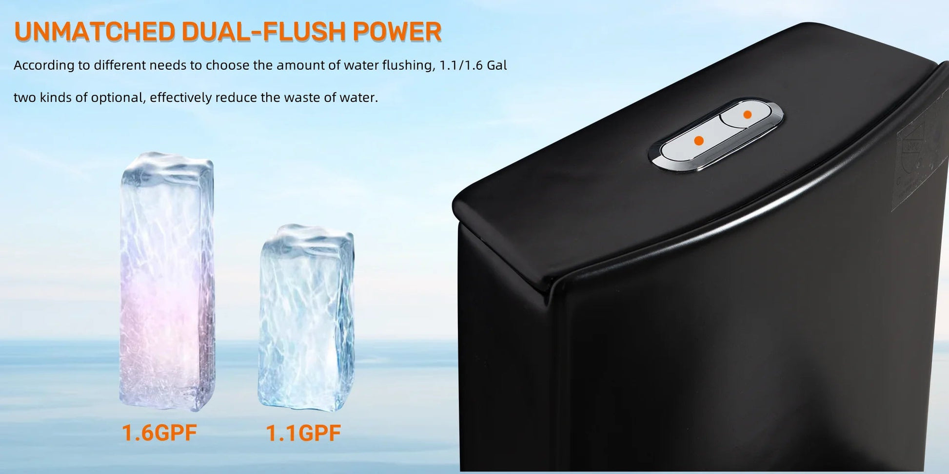 Dual-Flush, Water-Saving Elongated Ohberri