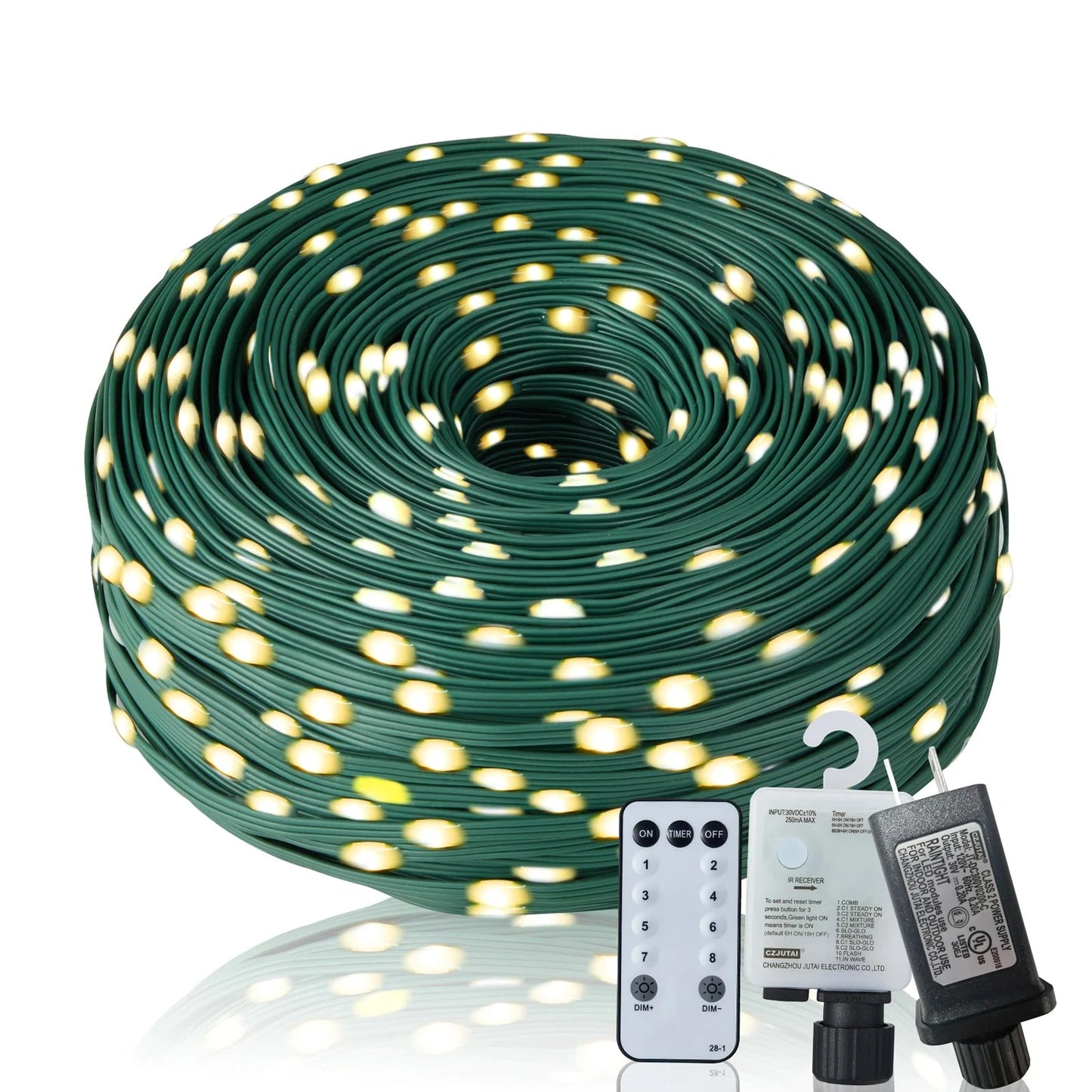 Rope Lights,1000LED/328Ft with 8 Modes/Remote/IP67 Waterproof/Timer/Memory Function Ohberri