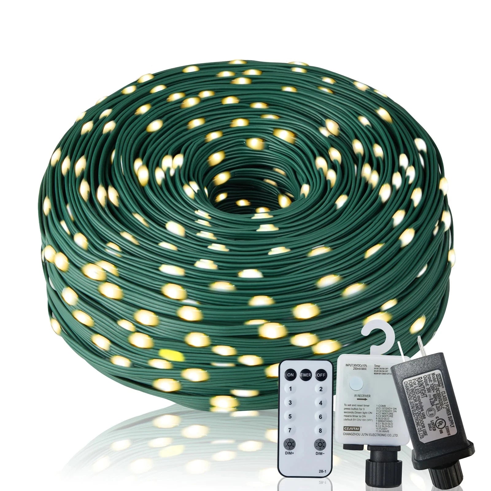Rope Lights,1000LED/328Ft with 8 Modes/Remote/IP67 Waterproof/Timer/Memory Function Ohberri