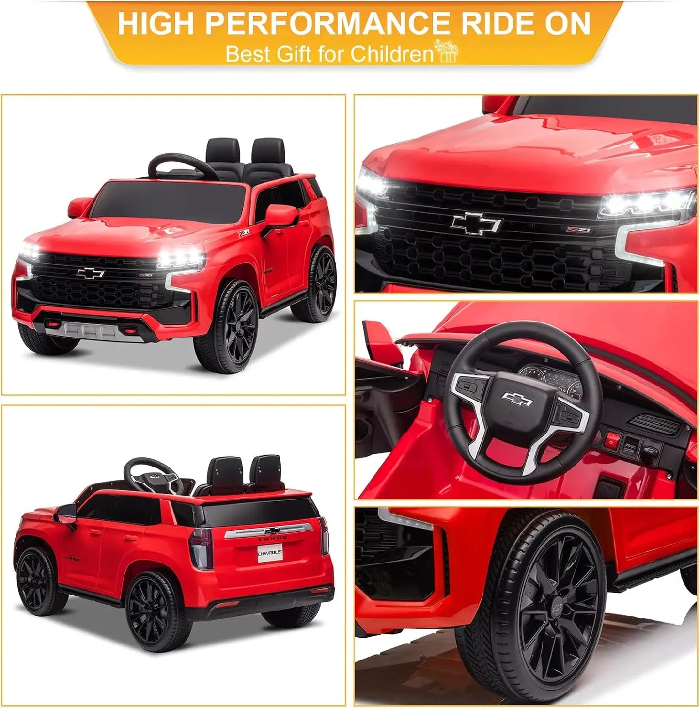 12V Ride on Car w/Remote Control, Licensed Chevrolet Tahoe Ohberri