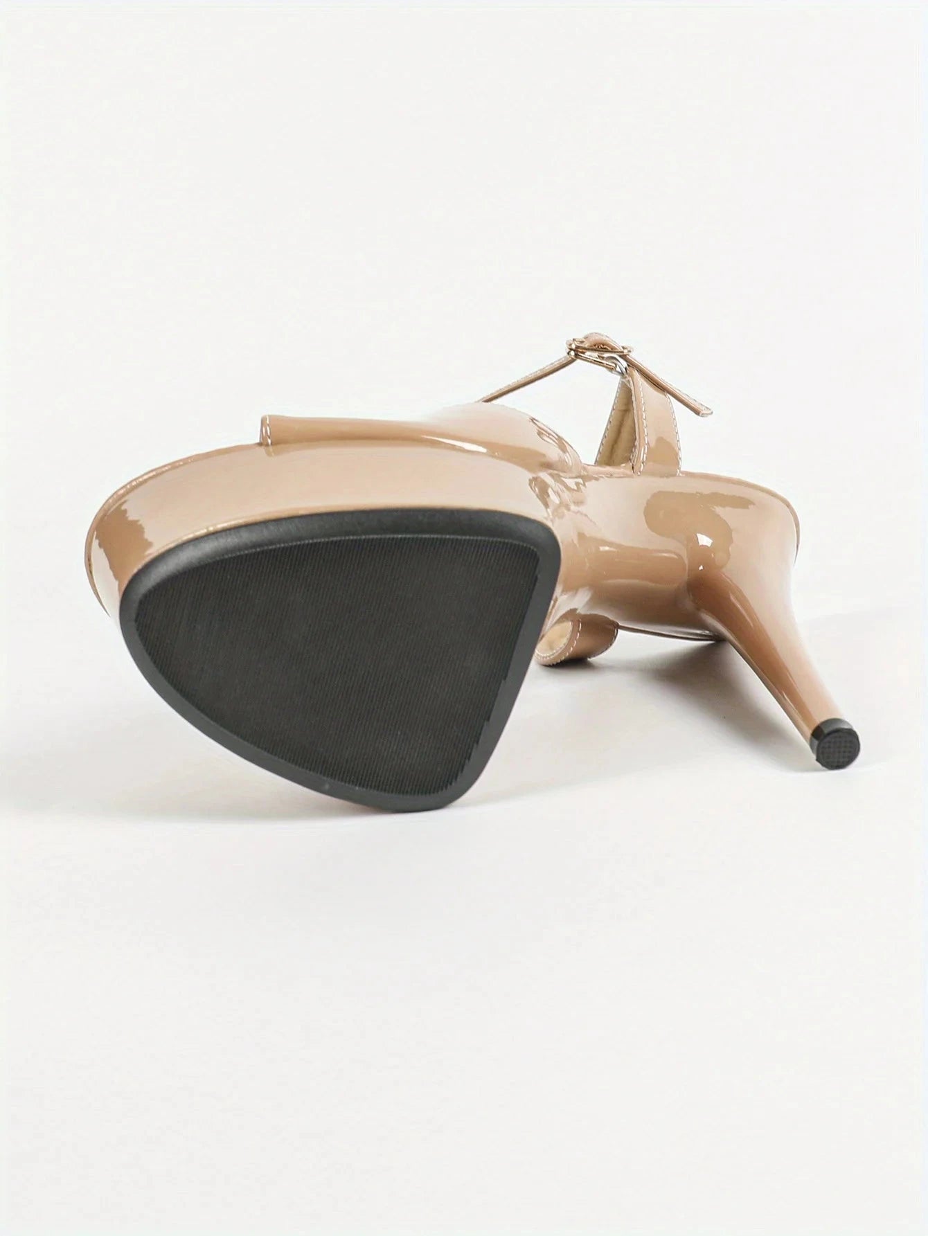 Leather Slim High-heel- Khaki Color Ohberri