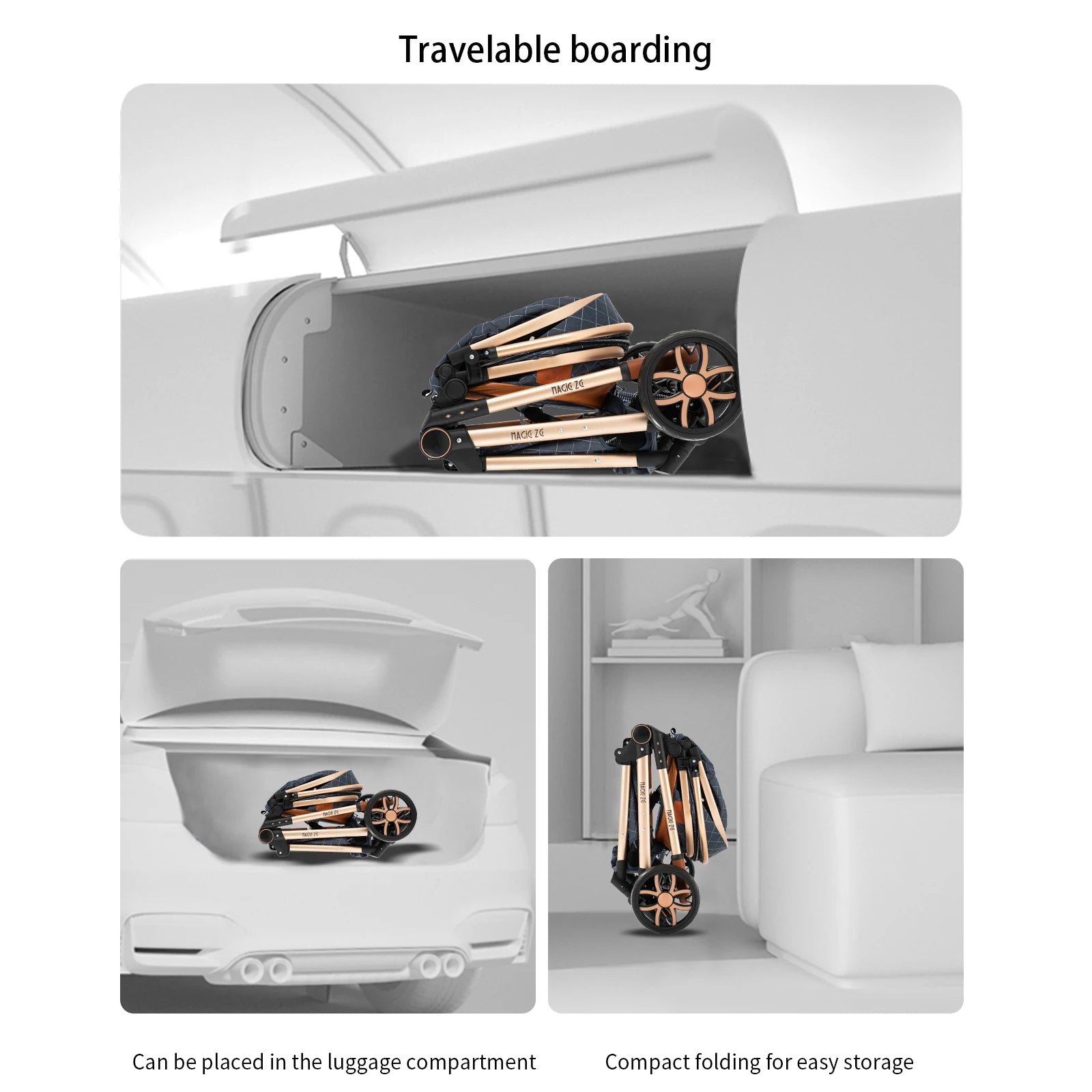 3 in 1 Baby Stroller - Ohberri