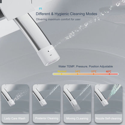 Smart Toilet with Heated Bidet Seat, toilet with bidet built in, AUTO Open/Close Lid Ohberri