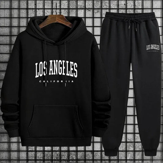 Casual Tracksuit Hoodie + Sweatpants Outfit Ohberri