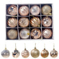 12pcs 6cm Assorted Christmas Ball Pendant Ball Ornament Set Ohberri