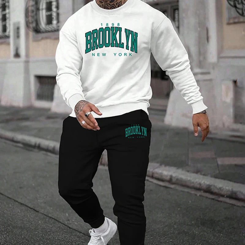 Mens Tracksuit Printing Casual Sweatshirt Outdoors Sports Jogging Clothing Ohberri