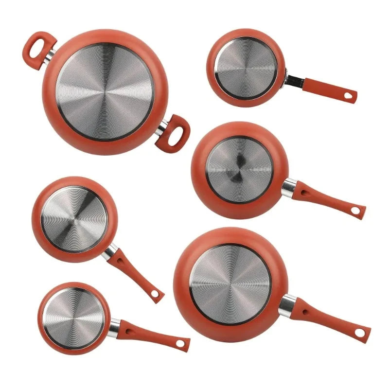 12 Piece Nonstick Aluminum Alloy Cookware Set, Blue Ohberri