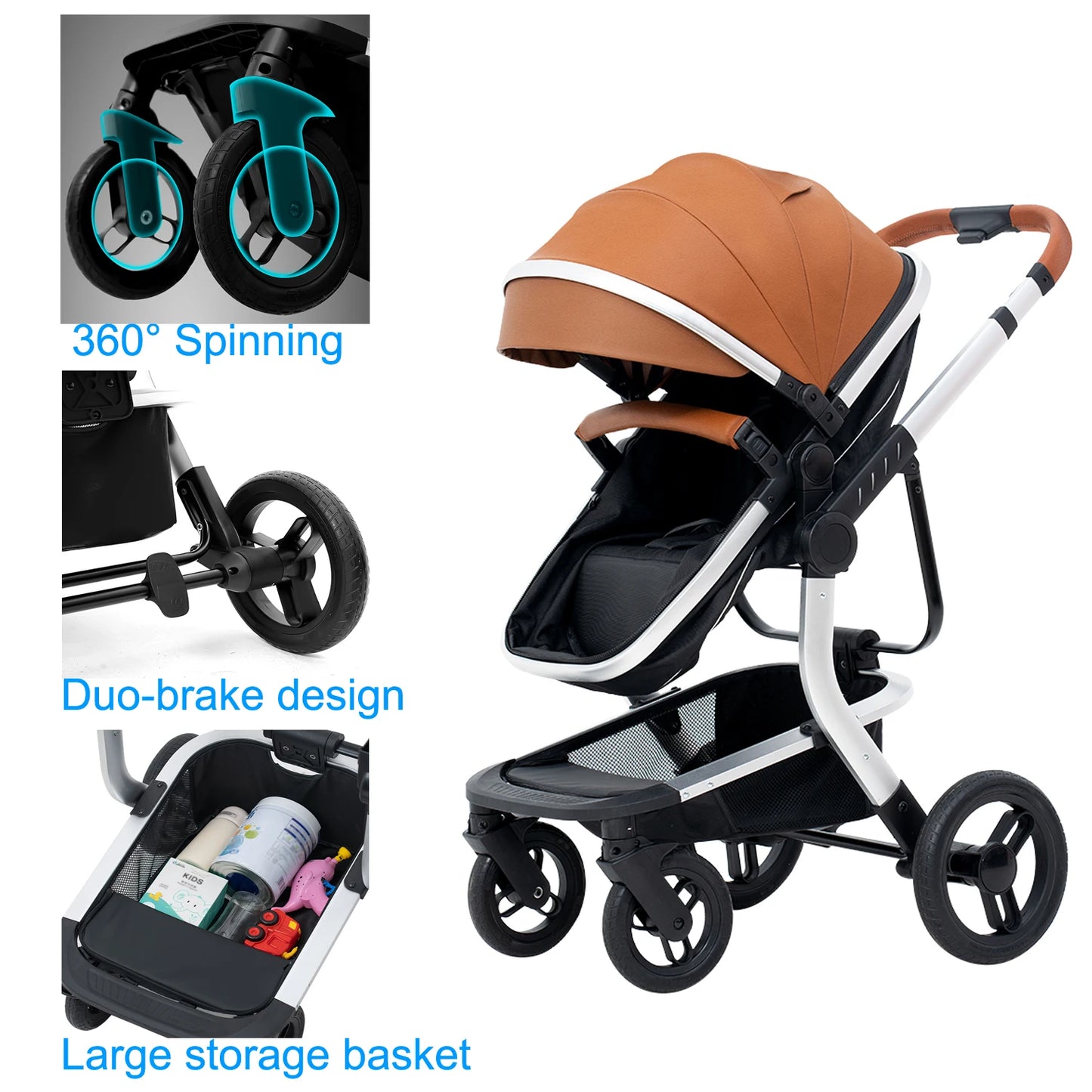 Standard Baby Stroller, Reversible - Ohberri